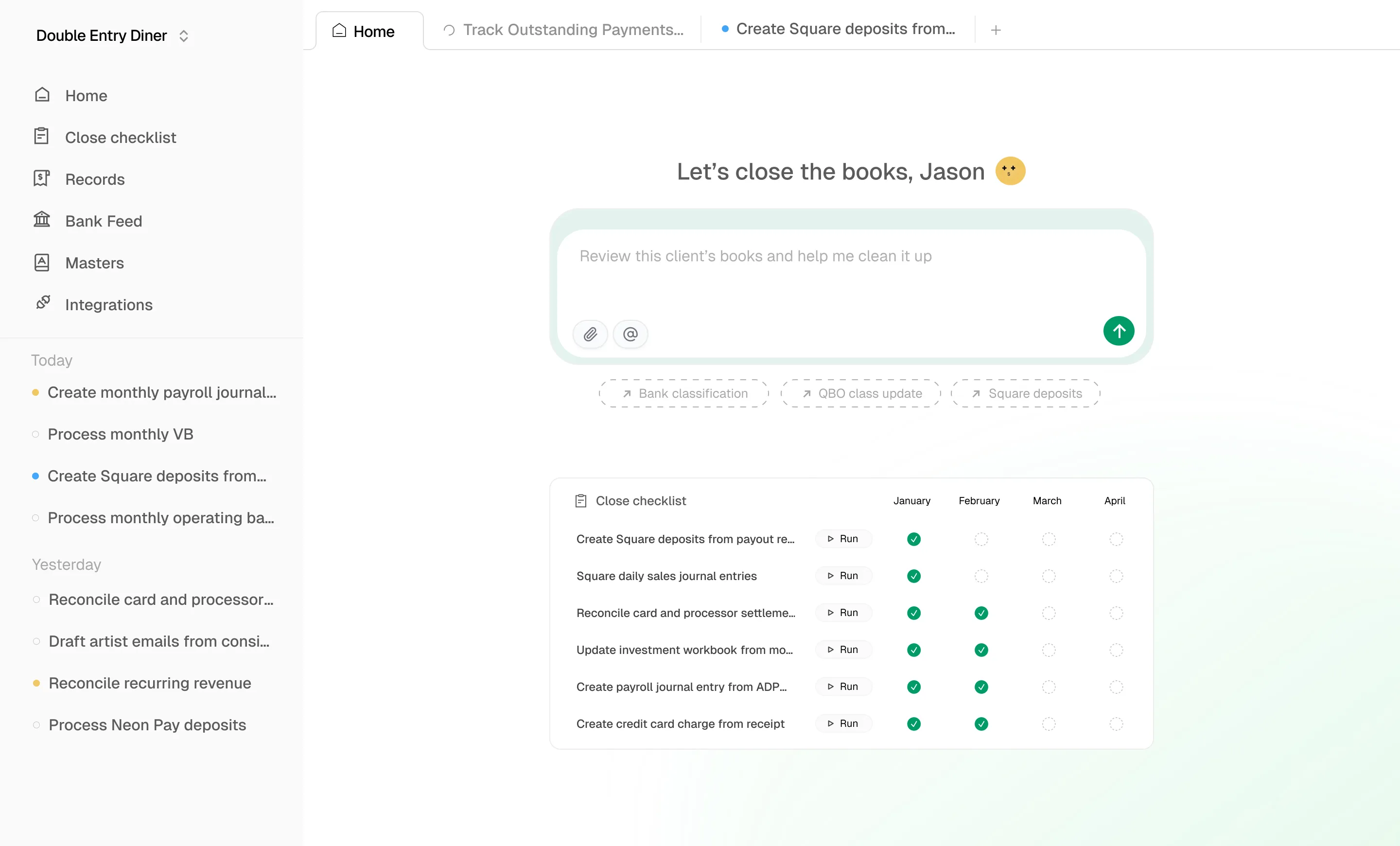 Aqqrue dashboard